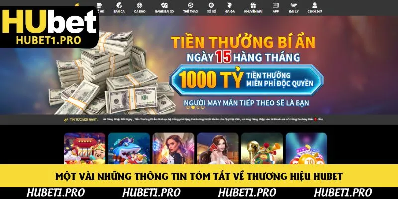 Một vài những thông tin tóm tắt về thương hiệu Hubet